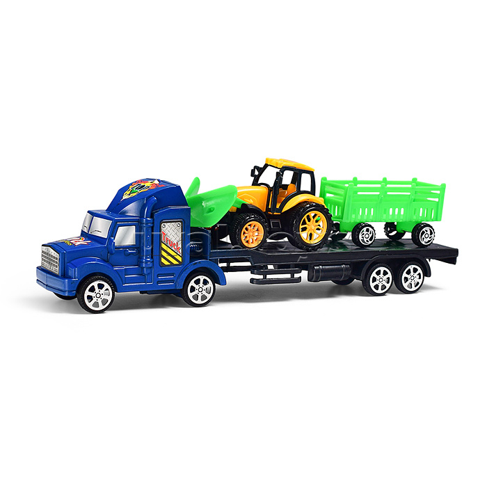 Автовоз с фермерским трактором, под колпаком