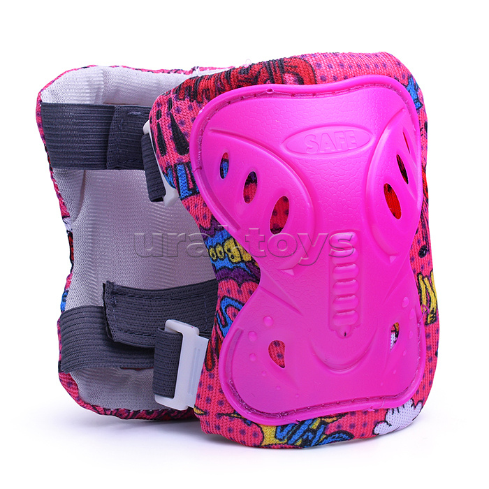 Комплект защиты для катания (цвет розовый)