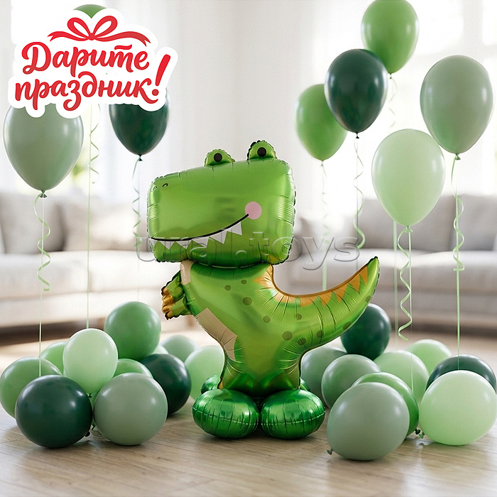 Интерьерное украшение "Фигура-Шар. Дракончик" цвет зеленый