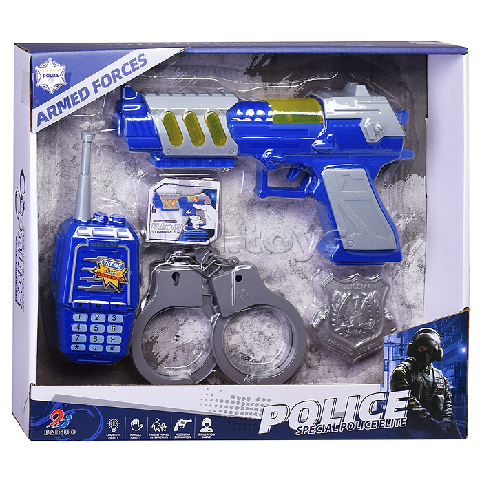 Набор полицейского "Вооруженные силы" синий, в коробке