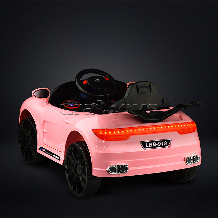 Электромобиль "Кабриолет" на аккумуляторе, с р/у управлением, в коробке (розовый)
