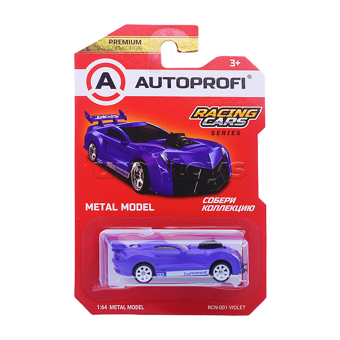 Машинка коллекционная 1:64, Серия Racing Cars, фиолетовый