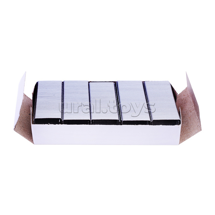 Скобы для степлера 24/6 1000 шт в картонной коробке, оцинкованные