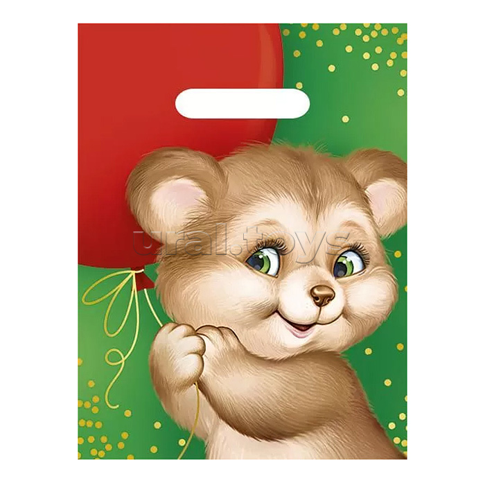 Полиэтиленовый пакет "Медвежонок с шариком" формат А4 размер 290*220