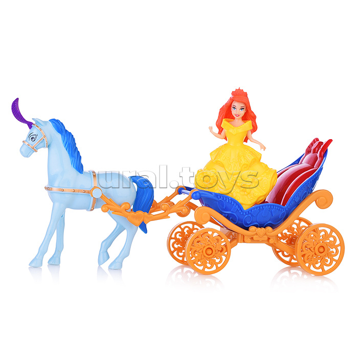 Карета "Сказочный мир" с лошадкой и фигурками, в коробке