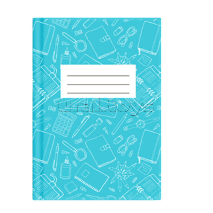 Обложка для дневников и тетрадей "School" 355x213 мм, ПВХ 140 мкм, с информационным карманом и вкладышем, непрозрачная, цвета ассорти, индивидуальная маркировка