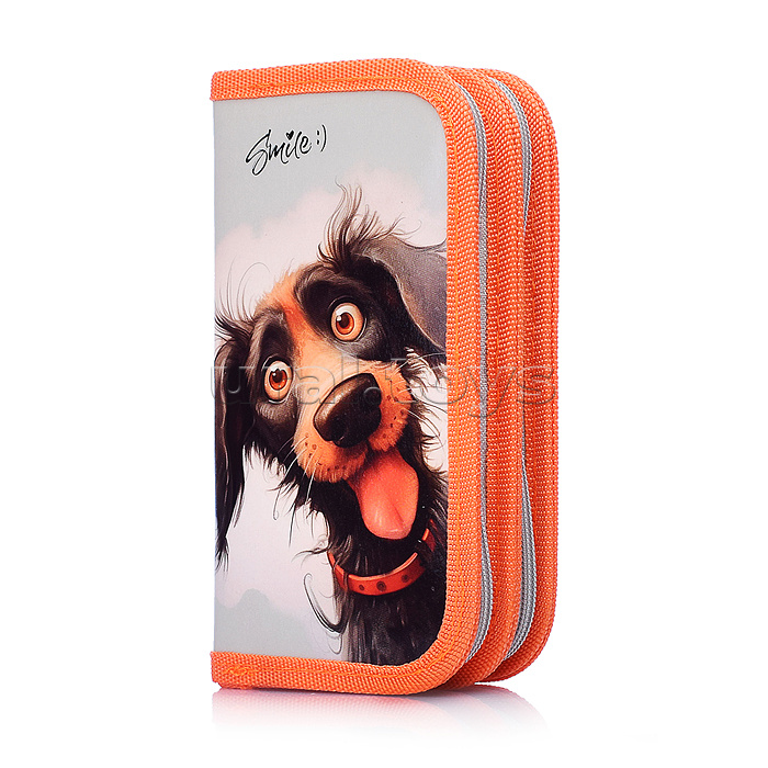 Пенал 2-секц, большой "Веселая собака" (190х105) ламинированный картон