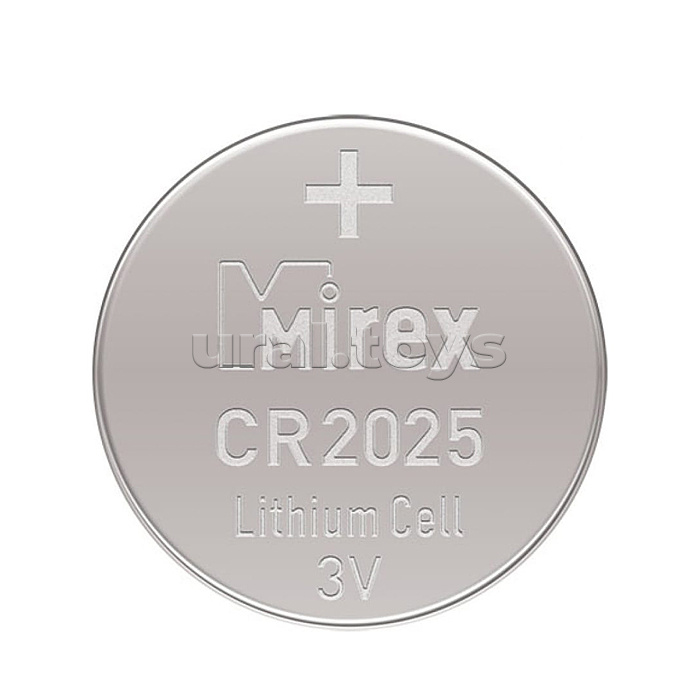 Батарея литиевая Mirex CR2025  3V  2 шт, ecopack