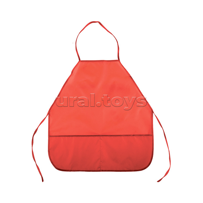 Фартук 39x49 см (S) водоотталкивающая ткань, 2 кармана, однотонный красный