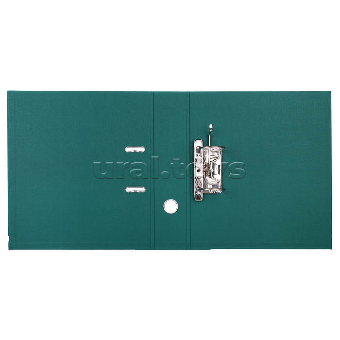 Папка с арочным механизмом A4 75 мм PP двусторонний разобранная, металлическая окантовка, запечатка форзаца, наварной карман с этикеткой, зеленая
