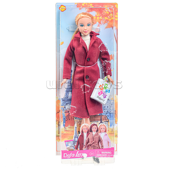 Кукла"На прогулке " в пальто и сапожках