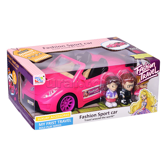 Машина "Спортивная" с куклами, в коробке