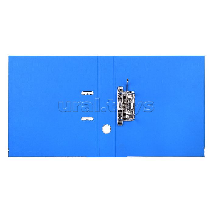 Папка с арочным механизмом A4 50 мм PP двусторонний разобранная, металлическая окантовка, запечатка форзаца, наварной карман с этикеткой, голубая