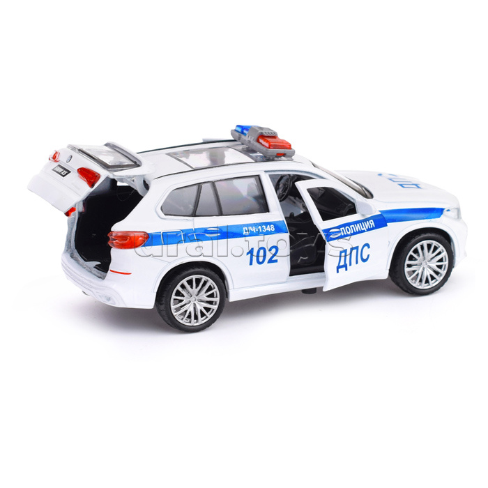 Машина металл BMW X5 M-Sport Полиция 12 см, (откр. двери, баг,) в коробке