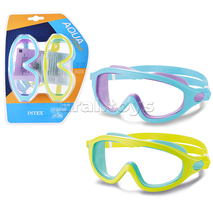 Маска для плавания "Kids swim masks" 3- 8 лет, 2 цвета, 55983 INTEX