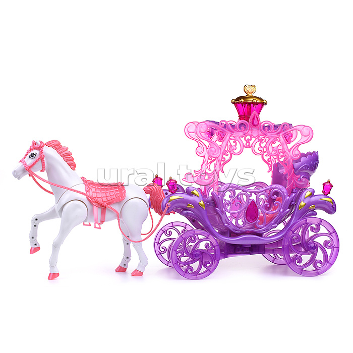 Карета "Сказочный мир" с лошадкой, в коробке