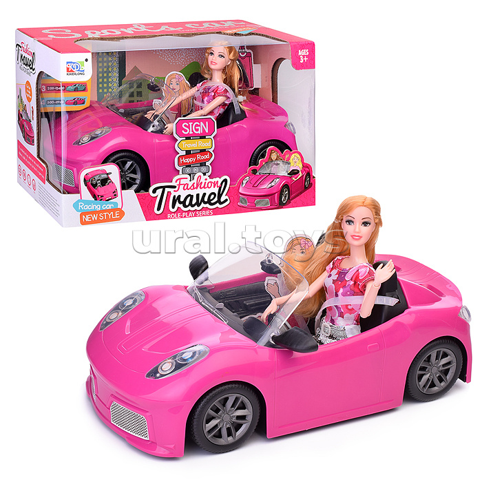 Машина "Кабриолет" с куклой, в коробке