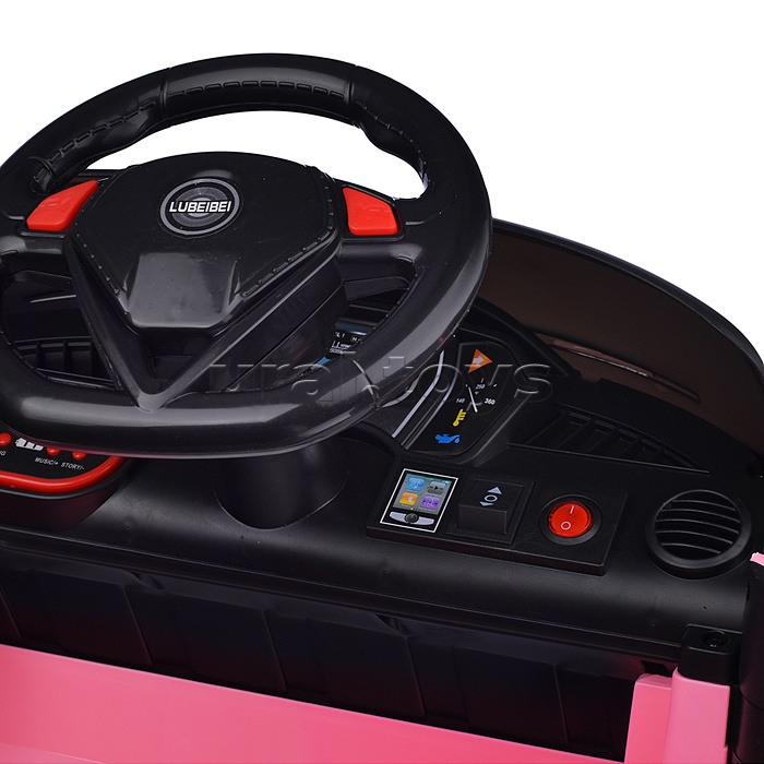Электромобиль "Кабриолет" на аккумуляторе, с р/у управлением, в коробке (розовый)