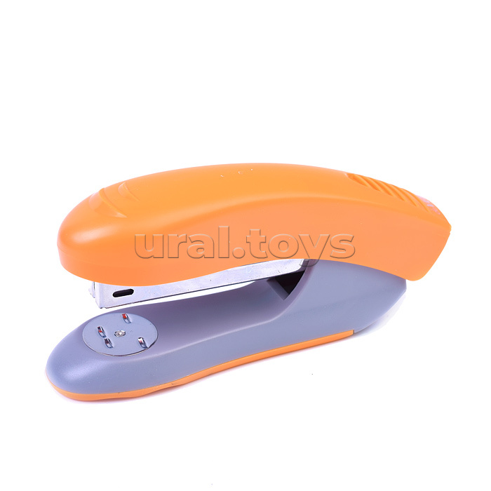 Степлер "Neon" 24/6&26/6 (мощность 20 листов, глубина скрепления 59 мм) пластиковый, в картонной коробке, неоновый оранжевый