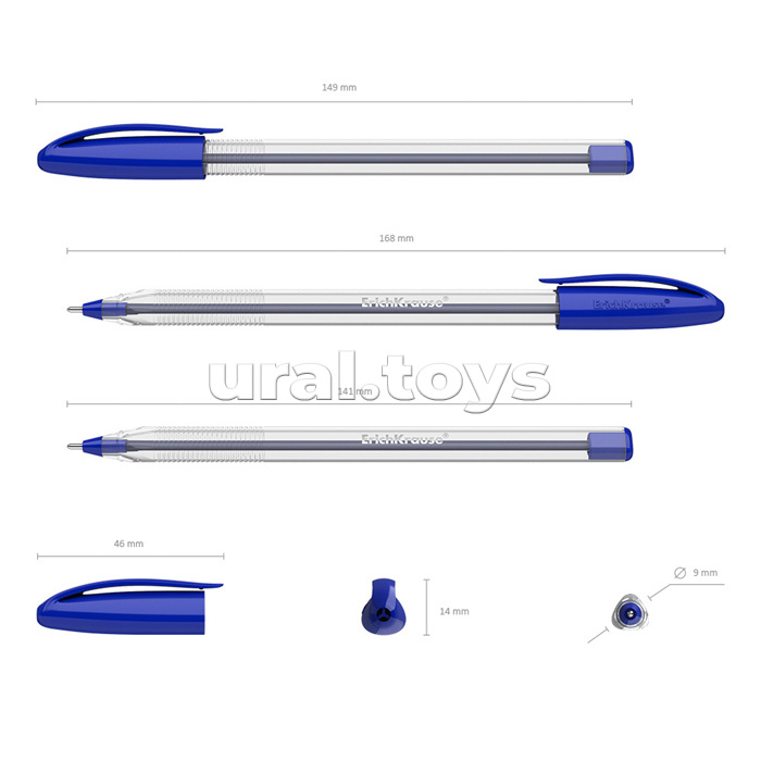 Ручка шариковая ErichKrause® U-108 Classic Stick 1.0, Ultra Glide Technology, цвет чернил синий