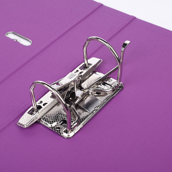 Папка с арочным механизмом A4 50 мм PP двусторонний разобранная, металлическая окантовка, запечатка форзаца, наварной карман с этикеткой, фиолетовая