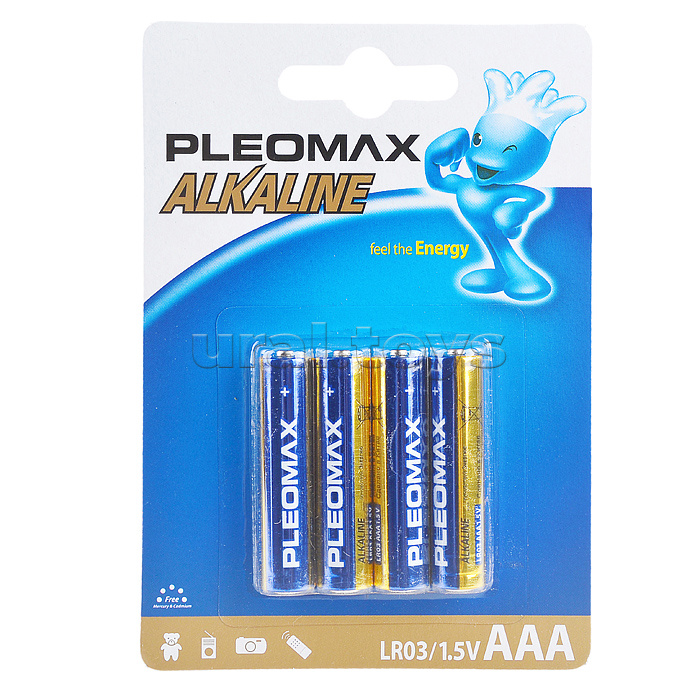 Батарейки алкалиновые PLEOMAX LR03 BL4
