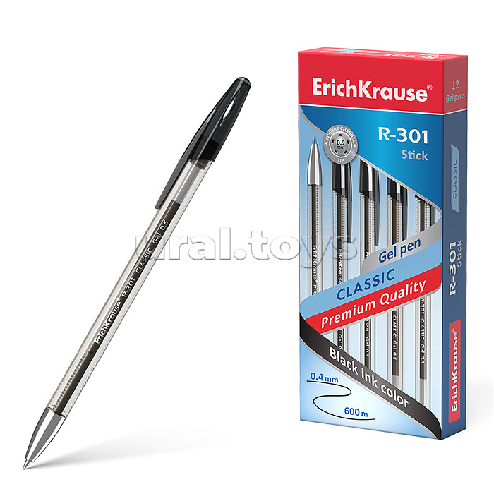 Ручка гелевая R-301 Classic Gel Stick 0.5, цвет чернил черный