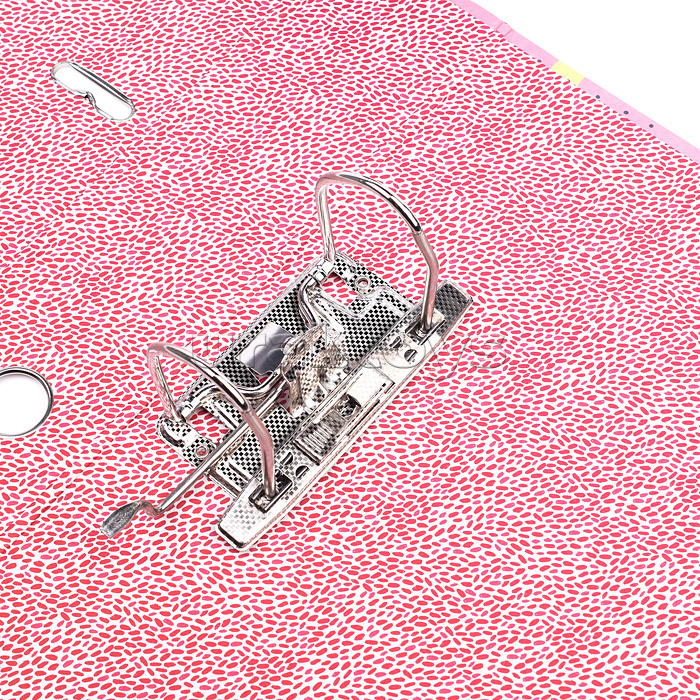 Папка с арочным механизмом A4 75 мм, картонная, собранная, цветная печать, без металлической окантовки нижней кромки, запечатка форзаца, пастельная розовая