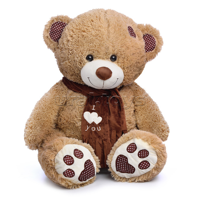 Медведь Тони с шарфом В110 цвет: кофейный